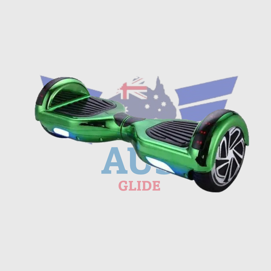 Hoverboard Electric Scooter 6.5 inch Green Chrome Colour Hoverboards Galore