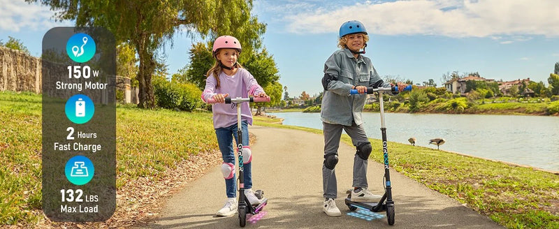 Gyroor ESA Kids Electric Scooter with Bluetooth Music, Lights – Blue (Pre-Ordered Only)