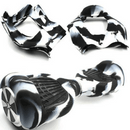 6.5 Inch Hoverboards Skin Cover – Protective Rubber Case – Black + White