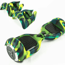 6.5 Inch Hoverboards Skin Cover – Protective Rubber Case – Green + Black