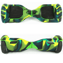 6.5 Inch Hoverboards Skin Cover – Protective Rubber Case – Green + Black